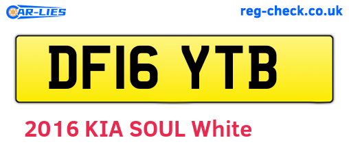 DF16YTB are the vehicle registration plates.