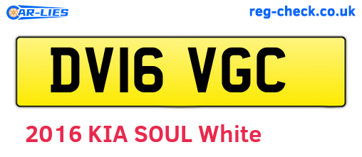 DV16VGC are the vehicle registration plates.