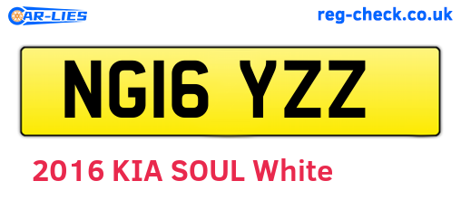 NG16YZZ are the vehicle registration plates.