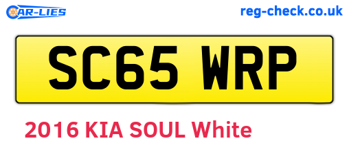 SC65WRP are the vehicle registration plates.