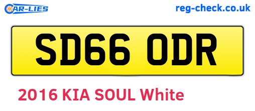 SD66ODR are the vehicle registration plates.