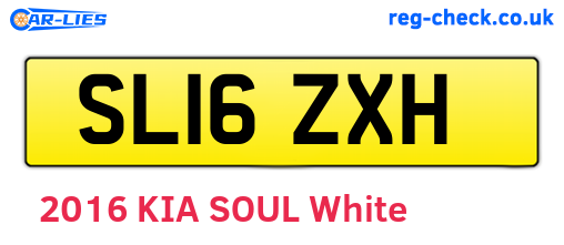 SL16ZXH are the vehicle registration plates.