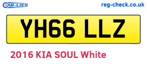 YH66LLZ are the vehicle registration plates.