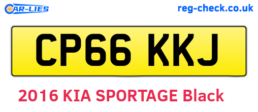 CP66KKJ are the vehicle registration plates.