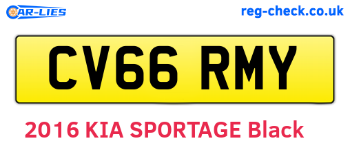 CV66RMY are the vehicle registration plates.