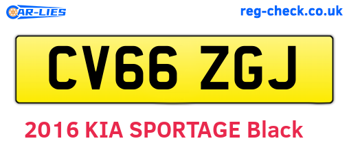 CV66ZGJ are the vehicle registration plates.