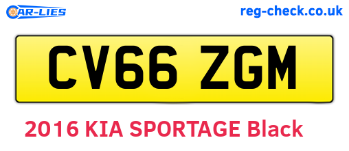 CV66ZGM are the vehicle registration plates.