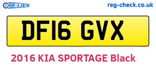 DF16GVX are the vehicle registration plates.
