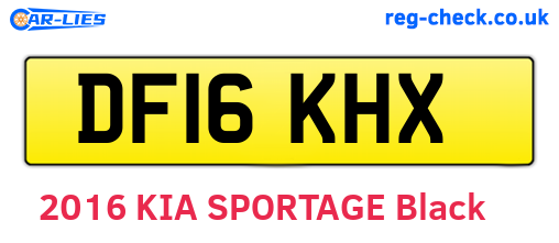 DF16KHX are the vehicle registration plates.