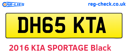 DH65KTA are the vehicle registration plates.