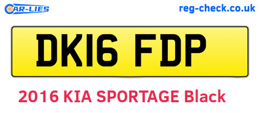DK16FDP are the vehicle registration plates.