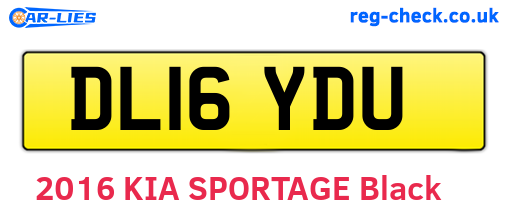 DL16YDU are the vehicle registration plates.