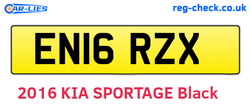 EN16RZX are the vehicle registration plates.