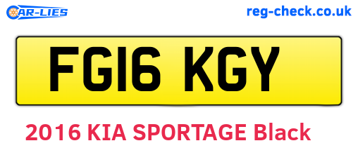 FG16KGY are the vehicle registration plates.
