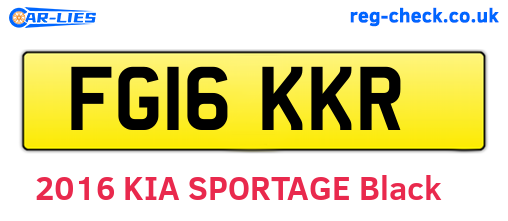 FG16KKR are the vehicle registration plates.