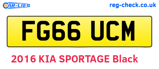 FG66UCM are the vehicle registration plates.