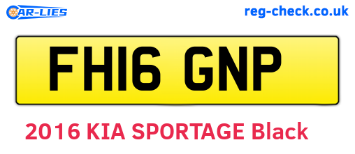 FH16GNP are the vehicle registration plates.