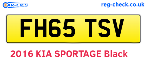 FH65TSV are the vehicle registration plates.