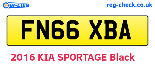 FN66XBA are the vehicle registration plates.