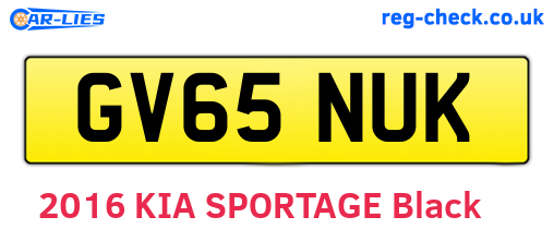 GV65NUK are the vehicle registration plates.