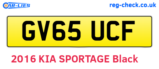 GV65UCF are the vehicle registration plates.