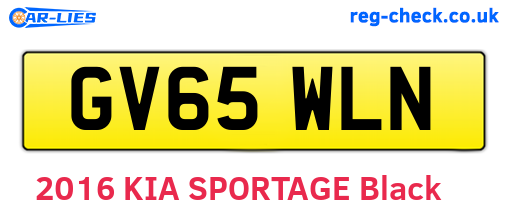 GV65WLN are the vehicle registration plates.