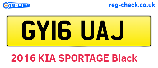 GY16UAJ are the vehicle registration plates.
