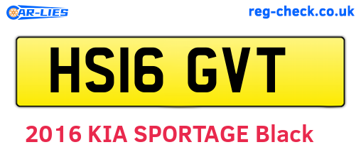 HS16GVT are the vehicle registration plates.