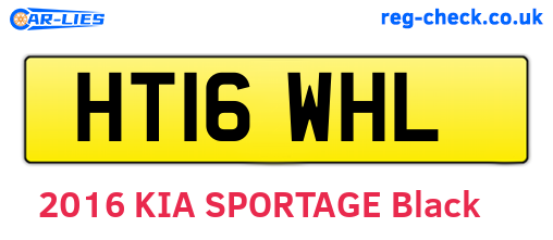 HT16WHL are the vehicle registration plates.