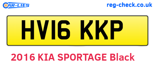 HV16KKP are the vehicle registration plates.