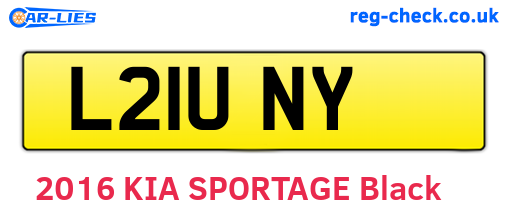 L21UNY are the vehicle registration plates.
