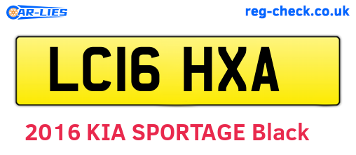 LC16HXA are the vehicle registration plates.