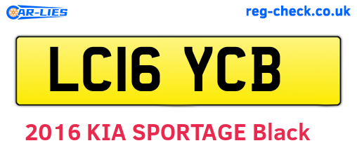 LC16YCB are the vehicle registration plates.