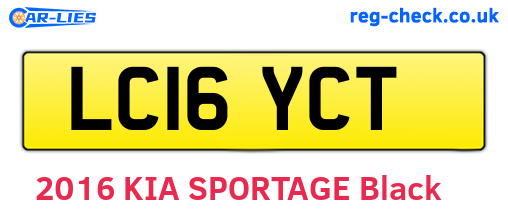 LC16YCT are the vehicle registration plates.