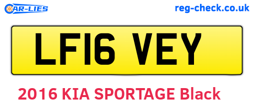 LF16VEY are the vehicle registration plates.