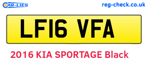 LF16VFA are the vehicle registration plates.