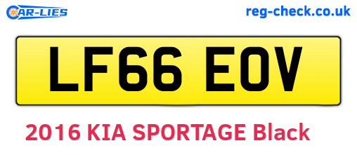 LF66EOV are the vehicle registration plates.