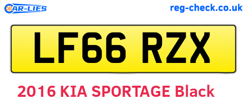 LF66RZX are the vehicle registration plates.