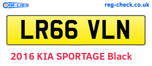 LR66VLN are the vehicle registration plates.