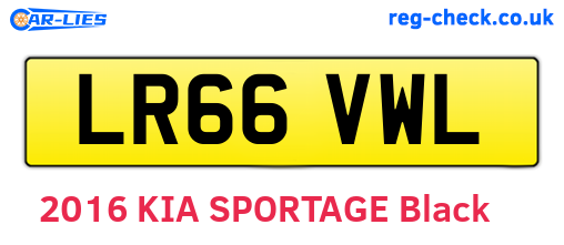 LR66VWL are the vehicle registration plates.