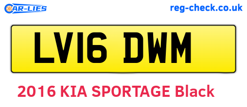 LV16DWM are the vehicle registration plates.