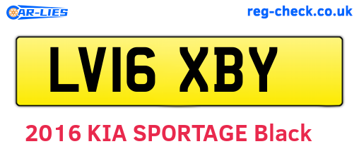 LV16XBY are the vehicle registration plates.