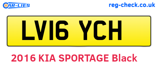 LV16YCH are the vehicle registration plates.
