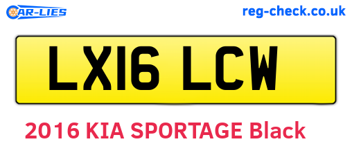 LX16LCW are the vehicle registration plates.