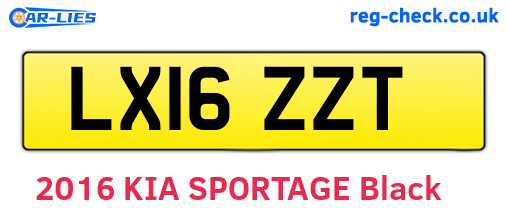 LX16ZZT are the vehicle registration plates.
