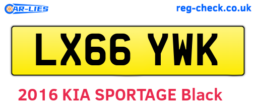 LX66YWK are the vehicle registration plates.