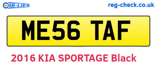 ME56TAF are the vehicle registration plates.