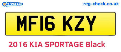 MF16KZY are the vehicle registration plates.