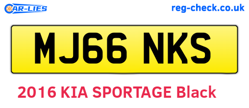 MJ66NKS are the vehicle registration plates.