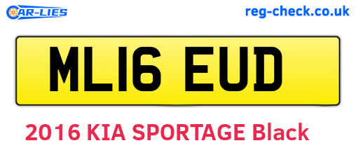 ML16EUD are the vehicle registration plates.